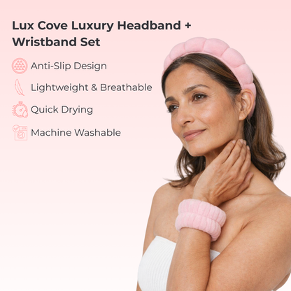 Lux Cove Luxury Cloud Headband & Wristband Set
