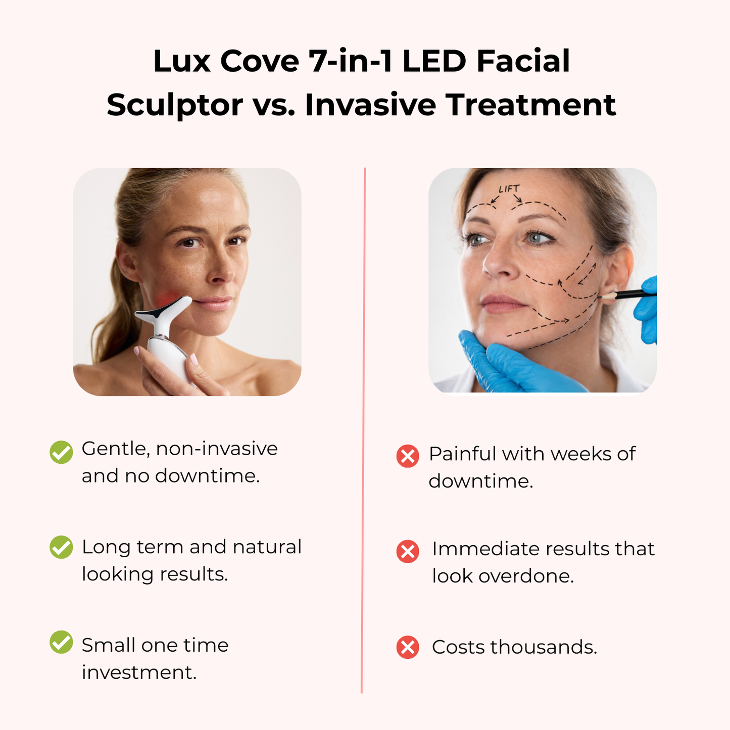 Lux Cove 7-in-1 LED Facial Sculptor